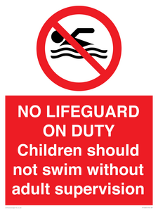 NO LIFEGUARD ON DUTY
